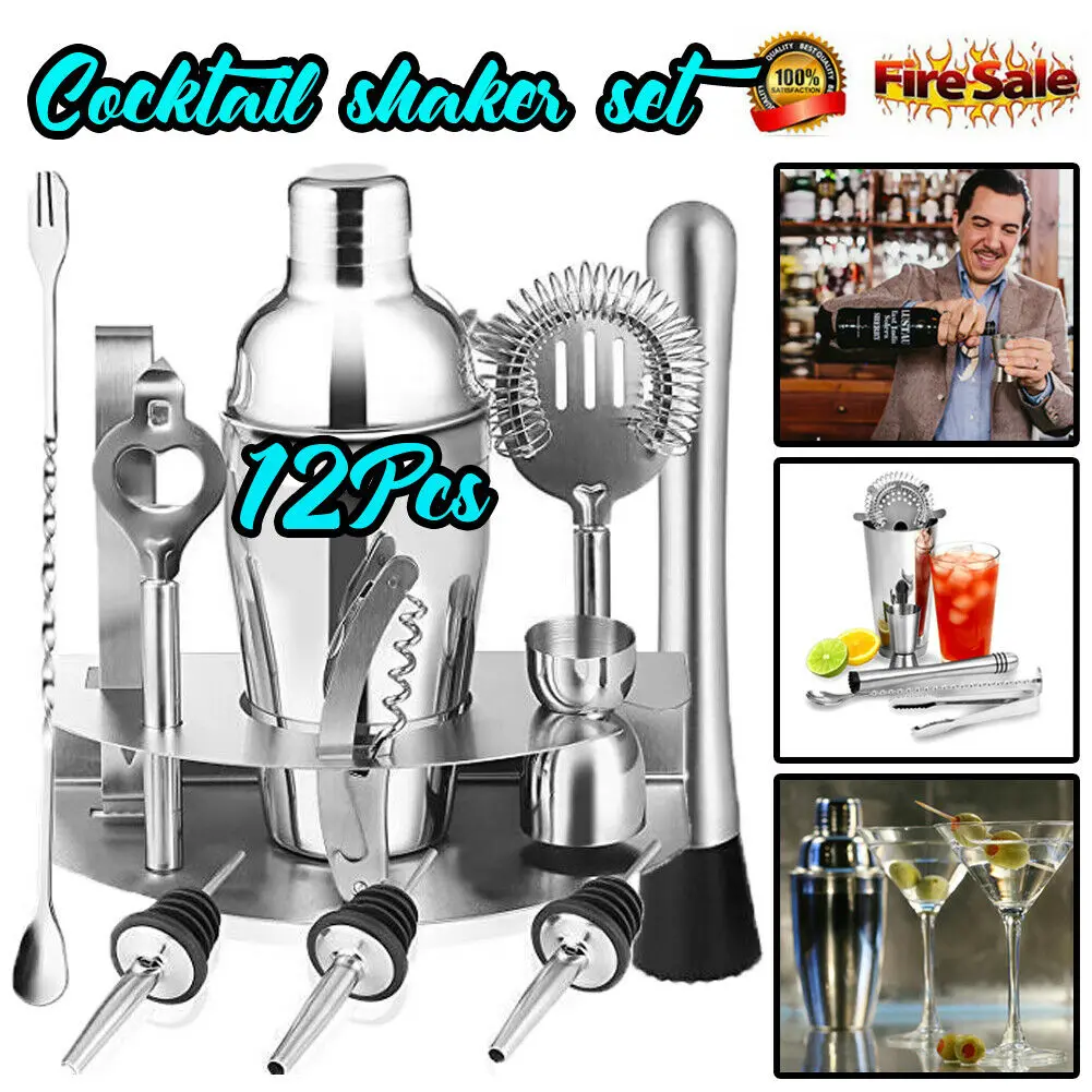 12 Pcs 550ml Stainless Steel Cocktail Shaker Mixer Drink Bartender Browser Kit Bars Set Tools Bartender Martini Tools Bar Set 12 Pcs 550ml Stainless Steel Cocktail Shaker Mixer Drink Bartender Browser Kit Bars Set Tools Bartender Martini Tools Bar Set
