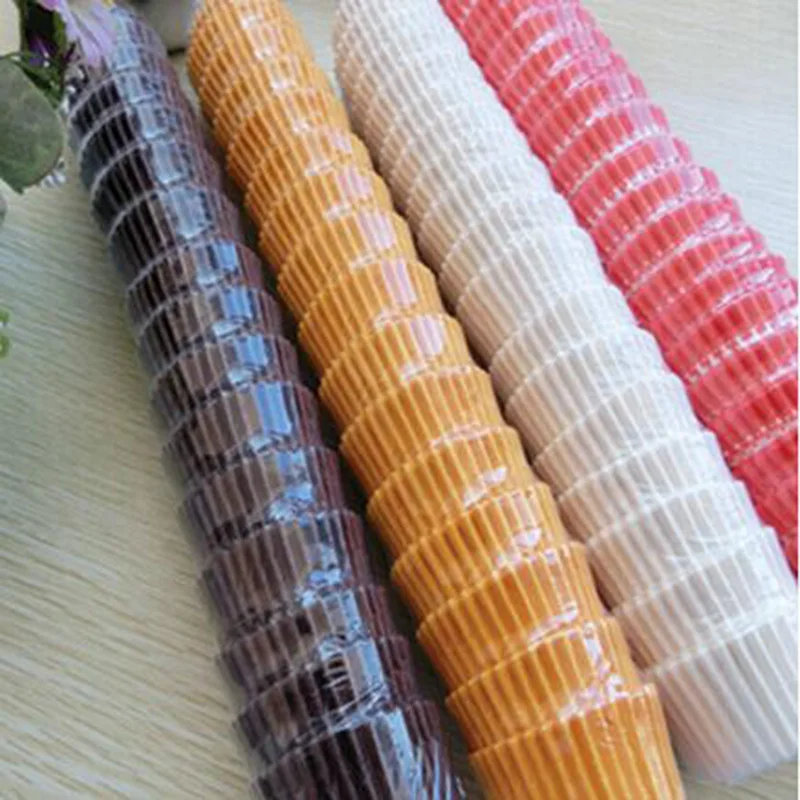 

300Pcs/Lot Paper Colorful flower paper Cupcake Copa Baking Round Shape Mold Tools Bakeware Kitchen Supplies 6ZA254