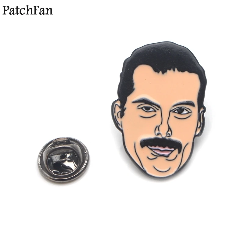 

20pcs/lot Patchfan Freddie Mercury Zinc alloy tie pins badges para shirt bag clothes cap backpack shoes brooches badges A1857