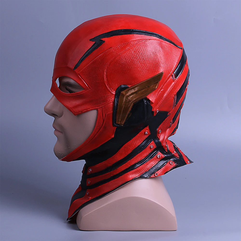 Adlut Mask Justice League The Flash Mask Cosplay Costumes Latex Masks Props Full Face (2)