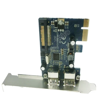 

2-Port SuperSpeed USB 3.0 PCI-E PCIE PCI Express Connector Adapter usb3.0 Extender Add On Card Low Profile