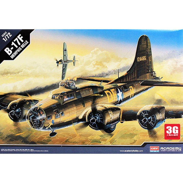 Maquette Academy B-17F Memphis Belle 1/72 – Kit Plastique à Assembler, Niveau Intermédiaire