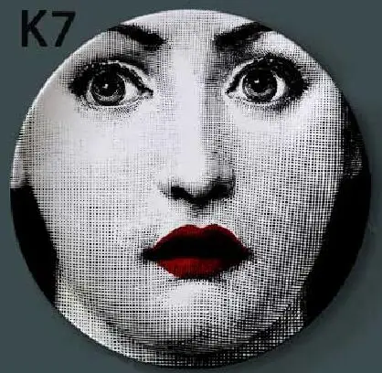 Fornasetti декоративная тарелка, висящая керамическая ваза, ремесло, домашняя мебель, настенное декоративное блюдо, итальянский стиль, фоновая роспись, украшение - Цвет: k7