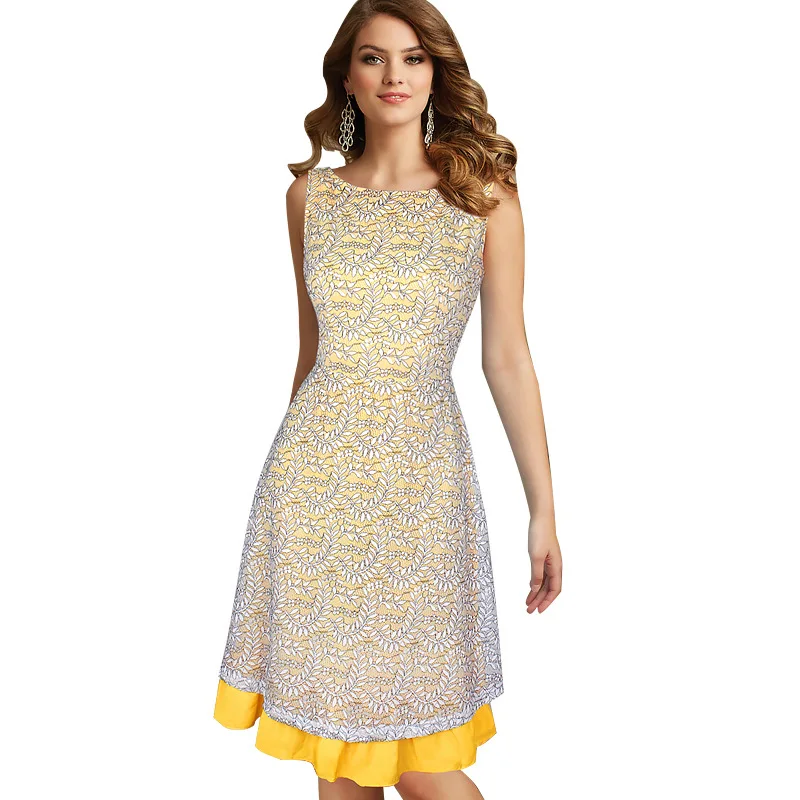 Lguc.H 2018 Sexy Evening Prom Party Dress Women Lace Midi