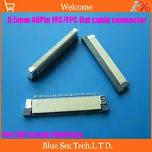 Free Shipping FPC/FFC connector cable socket 40 pin 0.5mm connector for LCD screen interface of DVD/GPS/MP3/PDA/Phone ect.ROHS