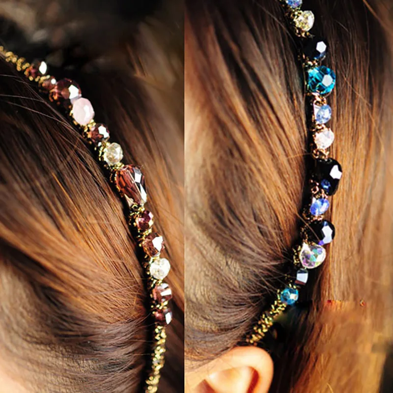 

Rhinestone Crystal Hair Band for Women Girls Hair Hoop Hairband Headdress Hair Accessories