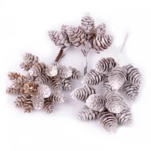 6/10 шт Рождественский сосновый конус искусственный цветок ананас трава для свадьбы дома украшения для самодельного изготовления Подарочная коробка венок Скрапбукинг