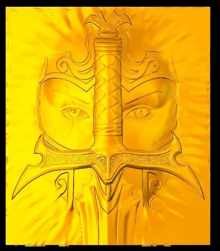 3d модель рельеф для ЧПУ в формате STL mask_sword|3d model relief|3d relief modelfor cnc |