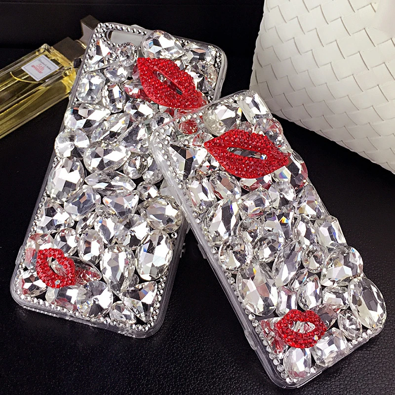 YESPURE Women Rhinestone Phone Case for Iphone 7plus Sexy Red Lips Fundas Celulars Bling Glitter Fancy Cellphone Accessories YESPURE Women Rhinestone Phone Case for Iphone 7plus Sexy Red Lips Fundas Celulars Bling Glitter Fancy Cellphone Accessories