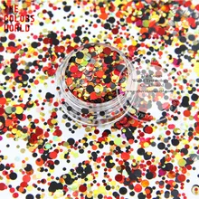 RAP321-176 разноцветные Круглые пайетки в горошек для дизайна ногтей, геля для ногтей, макияжа и украшения своими руками