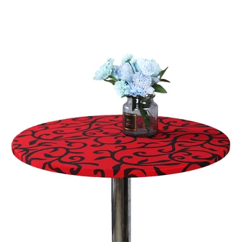 

2019 Printed Tablecloth Round Home Table Cover Stretch Desk Cloth Dining Top Table Cloth Breathable Tablecloth for Wedding