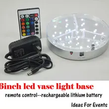 2 шт./партия пульт дистанционного управления светодиодный RGB " светодиодный подсветка вазы для цветов база для Свадебные украшения, светящаяся ваза вечерние поставки