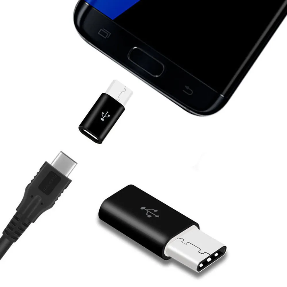 3 шт. Мини Micro USB к typeC адаптер для samsung S8 9 Plus Note 8 Xiaomi 6 5 huawei телефон зарядное