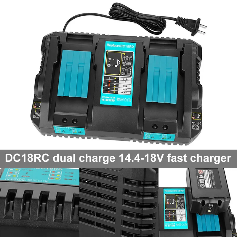 Новое двойное зарядное устройство 14 4 18 V DC18RC Быстрая зарядка подходит для батареи