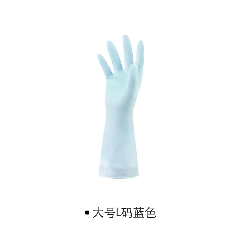1 пара эмульсионные перчатки для стирки, потертые перчатки, антипригарные, портативные, водонепроницаемые, домашние, чистые, кухонные, DIY, здоровые, модные, моющиеся - Цвет: BlueBig