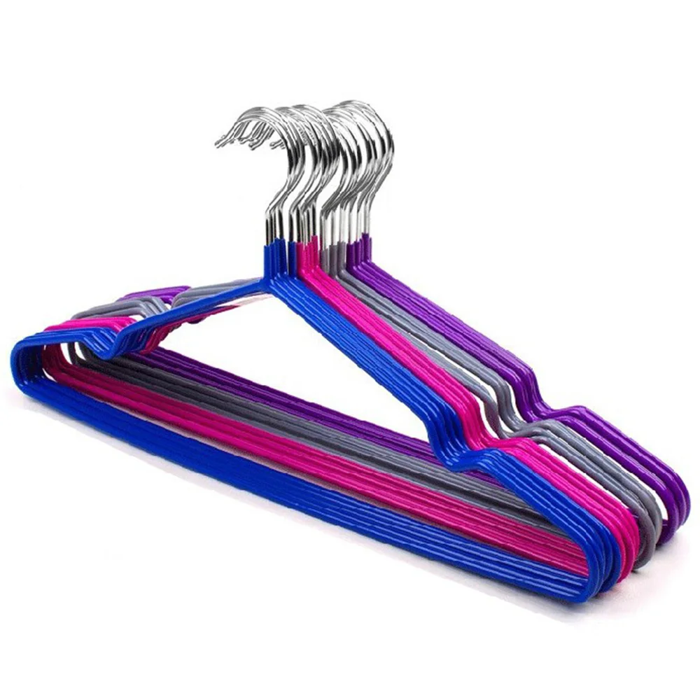 10pcs/lot Stainless Steel Plastic Hangers for Clothes Pegs Wire