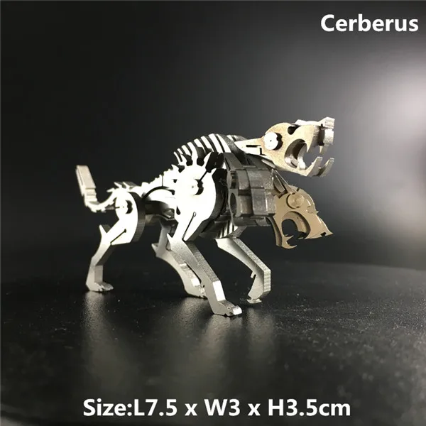 cerbures 3D металлическая модель Китайский Зодиак динозавры Западный Огненный Дракон DIY сборочные модели игрушки Коллекция рабочего стола для взрослых детей - Цвет: cerbures