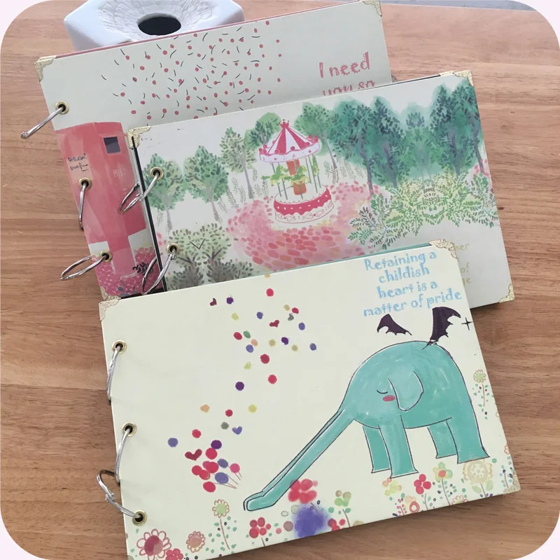 

Cute Cartoon DIY Album Scrapbook Series DIY AlbumDiy Handmade Photo Albums for Lover Baby Wedding Stickers Scrapbooking foto