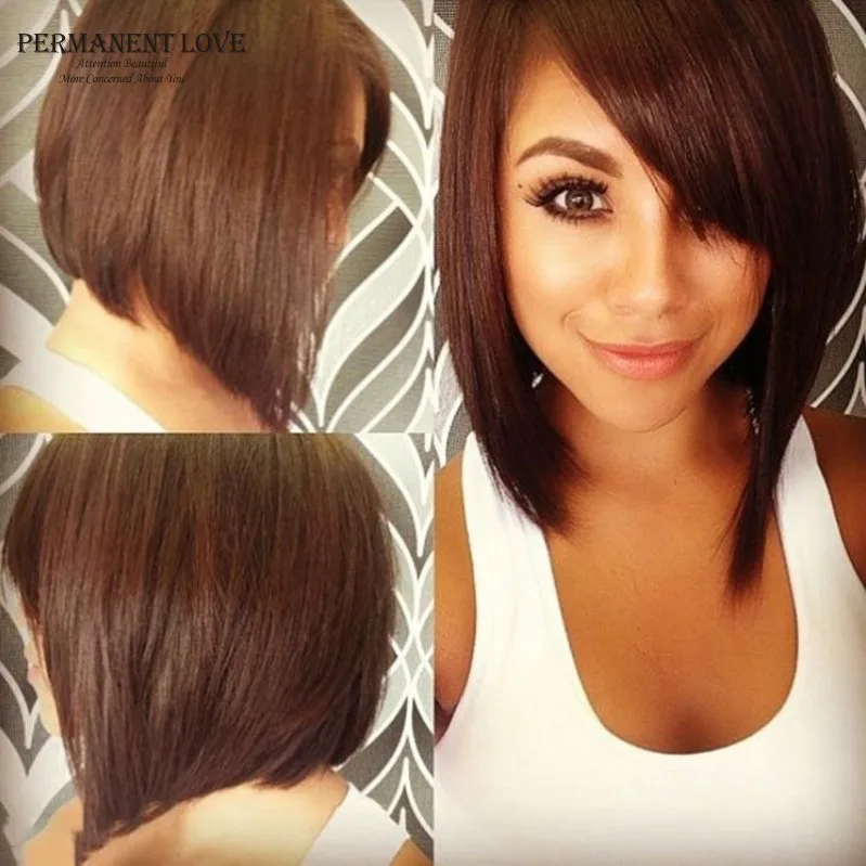 Synthetic Hair Bob Wigs For Black Women Fashion Girls Medium