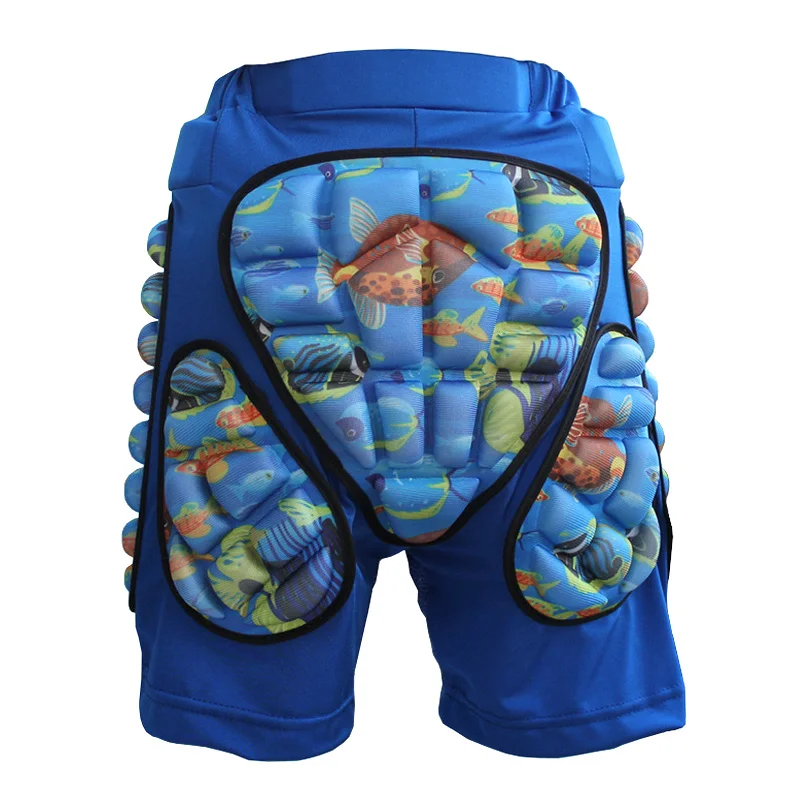 Детские короткие штаны с 3D защитой на бедрах, защитные штаны, анти-осенние штаны для катания на лыжах и коньках, распродажа C55K