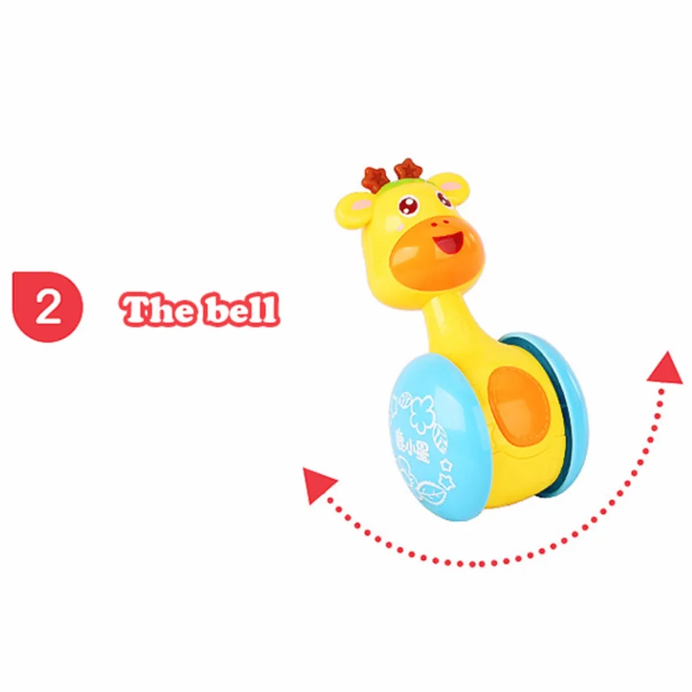 Baby Rattles Tumbler Doll Toys Sweet Bell Music Roly-poly Tilting Teethers Toys