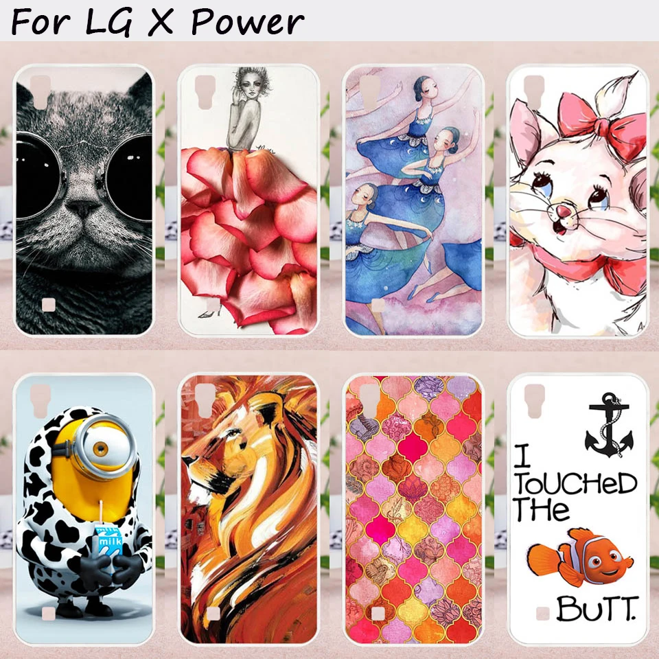 

Ojeleye Phone Case For LG X Power Cover K210 K220 K220DS XPower 5.3inch Case Capa Bumper TPU Cute Animal Bag Skin Housing
