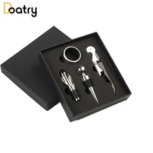 4 шт./компл. открывалка для красного вина дозатор вина из нержавеющей стали кольцо Бутылка Вилка Нож для гиппокампа вина открывашка для бутылок вина стопор набор