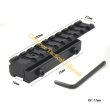 Охотничий ласточкин хвост удлинение 11 мм до 20 мм Вивер рейку адаптер расширение 20 мм Пикатинни Вивер кронштейн для прицела базы