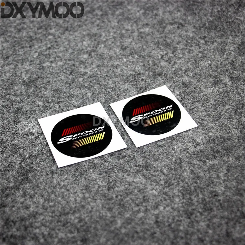 

2PCS Motorcycle Bike Stickers JDM Car Styling Vinyl Decal Reflective for GK5 FD1 Spoon Sports 5x5cm