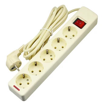 

3M Extension Socket 5-Outlet AC Power Strip Adapter with Extension Cord EU Plug Switch Home Office Desk Kitchen Socket Strip