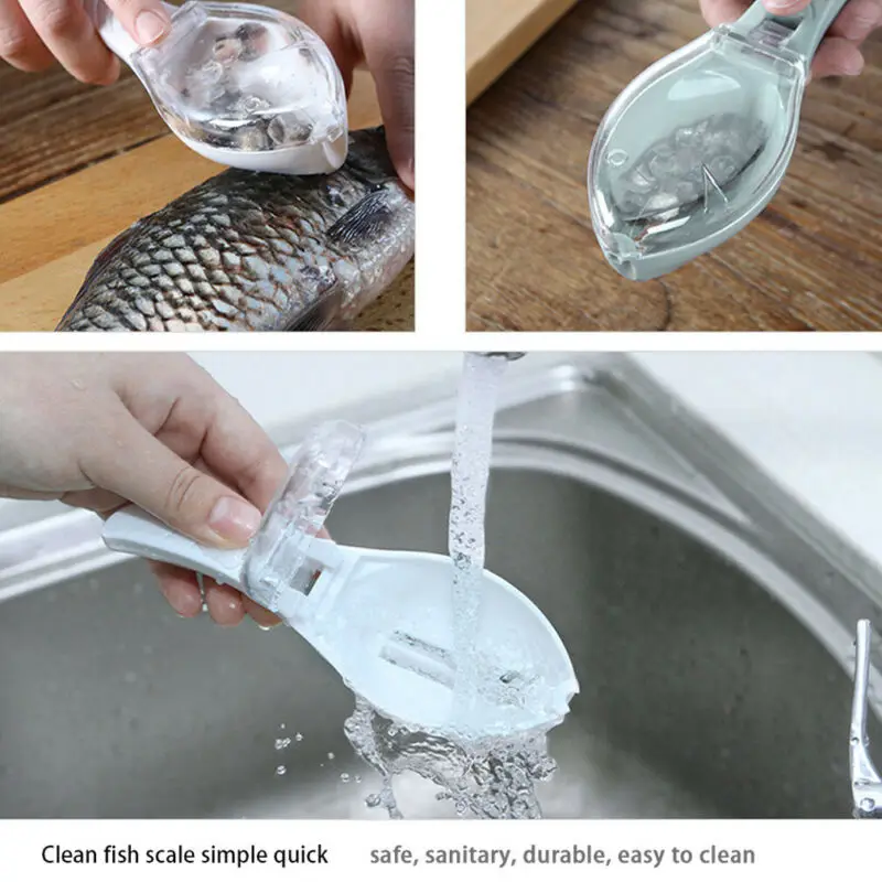 

3Colors Fishing Scale Brush Graters Fish Skin Brush Scraping Fast Remove Fish knife Cleaning Peeler Scaler Scraper Kitchen Tools