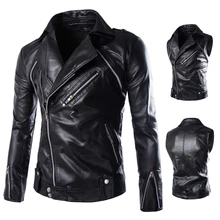 Хорошее качество мужские тонкие Мотоциклетные Куртки Новая мода Мужская Уличная кожаная и замшевая Верхняя одежда Пальто Jaqueta кожаная одежда