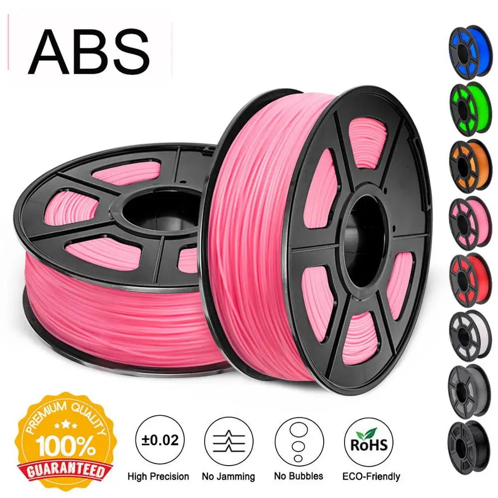 

ABS 3D Printer Filaments 1.75mm 2.2LBS/1KG with Spool full color ABS Filament for diy model 3D printing fast delivery