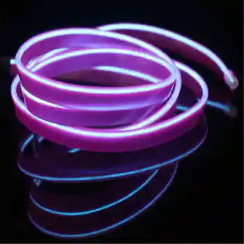 

High Quality 3M RED EL-Wire 12V Car Interior Decor Fluorescent Neon Strip Cold light Tape