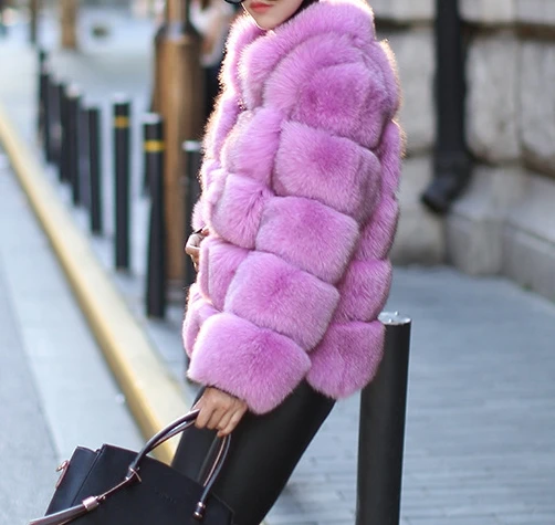 Зимняя женская куртка высокого качества, пальто из искусственного меха, толстое теплое пушистое меховое пальто, новая уличная одежда, стоячий воротник, длинный рукав WLP548