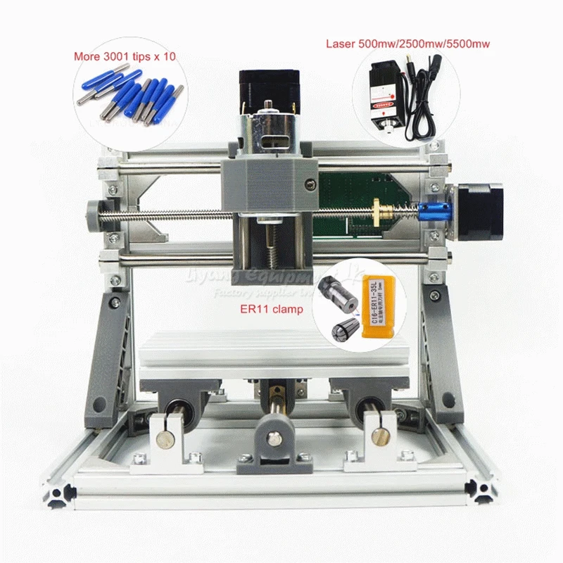 Mini CNC 1610 500mw Laser CNC Engraving Machine Pcb Milling Machine Diy Mini Cnc Router With