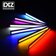 DXZ 1 шт., автомобильный COB DRL Дневной ходовой светильник, Светодиодная лента, водонепроницаемая, 12 В, внешний, для вождения, рабочий светильник s, авто, водонепроницаемый, для стайлинга автомобилей DXZ 1 шт., автомобильный COB DRL Дневной ходовой светильник, Светодиодная лента, водонепроницаемая, 12 В, внешний, для вождения, рабочий светильник s, авто, водонепроницаемый, для стайлинга автомобилей