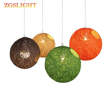 

Wicker Vintage Pendant Light E27 Bulb Dining Room Sitting Room Industrial Nordic Classical Indoor Lighting Pendant Lamp