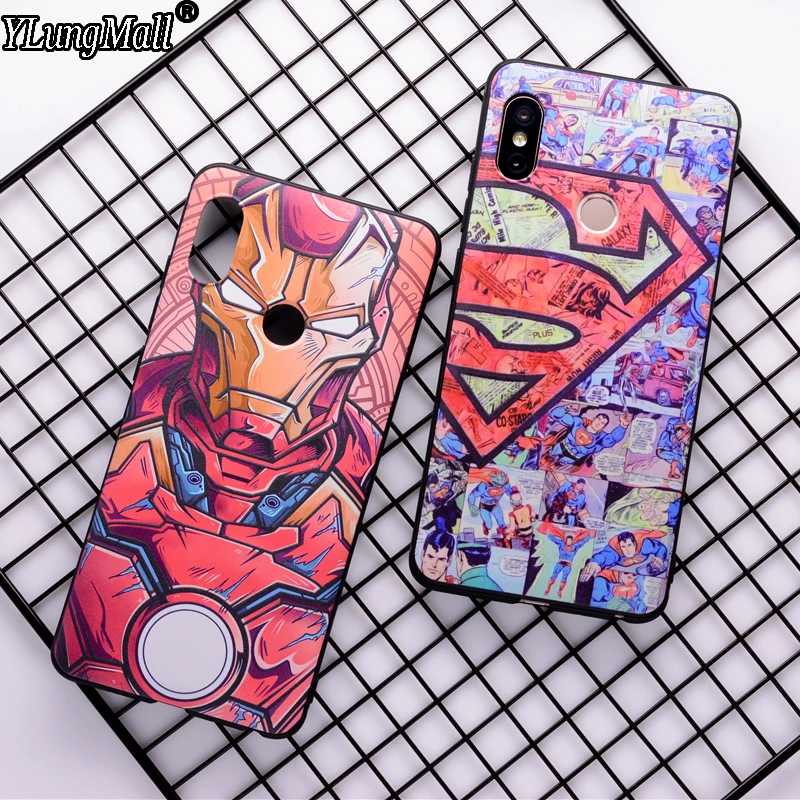 

Ironman Soft Silicon Case for Xiaomi Mi 9 A1 A2 8 Mi8 Mi9 Cover Superman Redmi Note 7 6 5A 5 Pro 4X Prime Phone Case