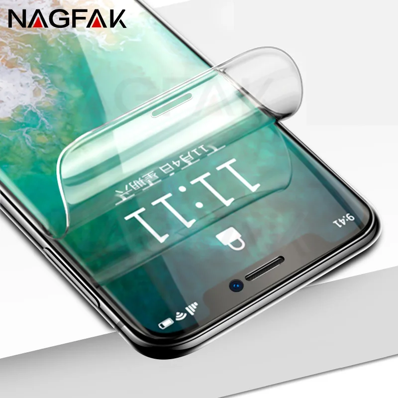 NAGFAK 3D изогнутая мягкая защитная пленка для iPhone 7 8 Plus 6 6s полное покрытие Защита