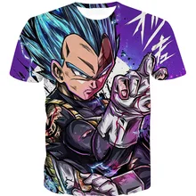 2019 nueva llegada Dragon Ball Super 3D impreso camisetas de moda de verano Casual de manga corta Streetwear T camisa