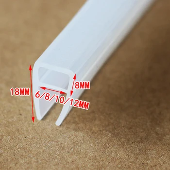 

6 8 10 12mm Glass Collision Avoidance Gasket Sliding Sash Shower Door Window Seals Silicone Sealing Strip Draft Stopper 3m U