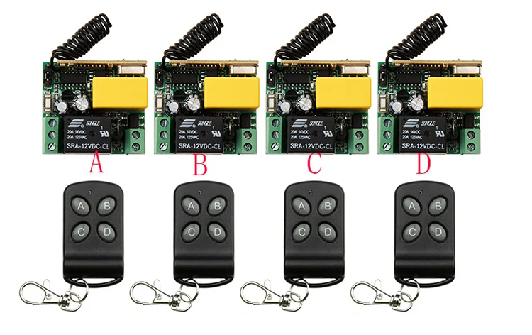 

AC220V 1CH Wireless Remote Control System transmitter + receiver universal gate remote control /radio receiver/lamp/ shutters