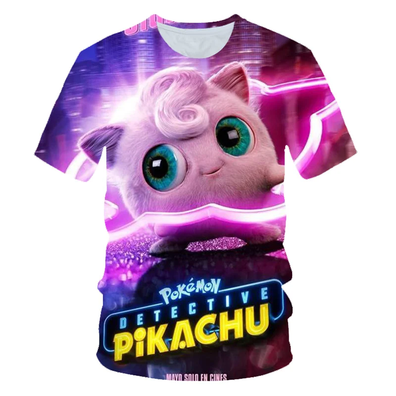 

2019 Pokemon Pikachu T shirt 3D Printed Children T-shirts Summer Boys and girls Short t shirts harajuku Streetwear Clothes