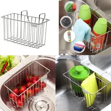 304 Из Нержавеющей Стали Кухонная Раковина Организатор для Губки Скрубберы Мыльница Стойку Раковина Caddy Ржавчины Упорная Бесплатно установлены