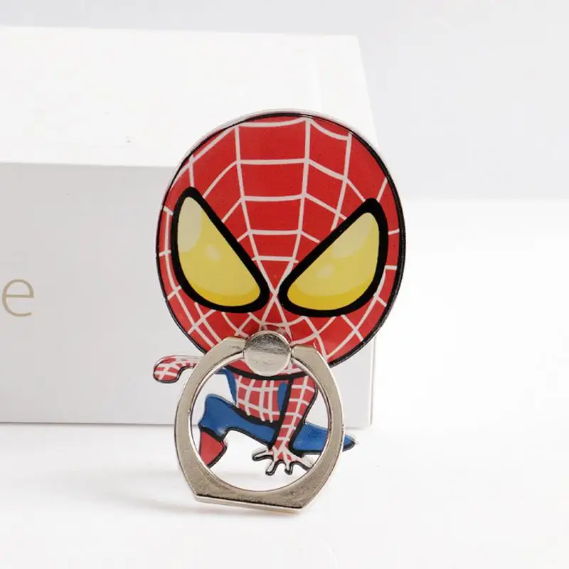 

1 Pcs Creative Superhero superman bat Figure 360 Degree Metal Finger Ring for phone Mobile Phone Support figure Toys