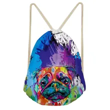 THIKIN 3D Бостон-терьер Высокая емкость Женский Рюкзак Школьная Сумка женская мужская сумка на шнурке на заказ дорожная посылка хранения