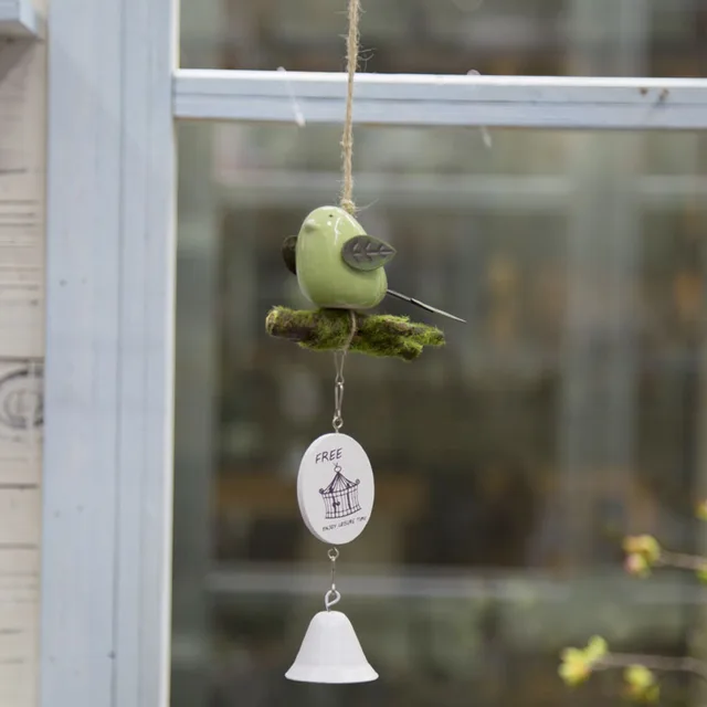 Ceramic Bird Wind Chimes Ornament Nordic Animal Decor Home Wall Hanging