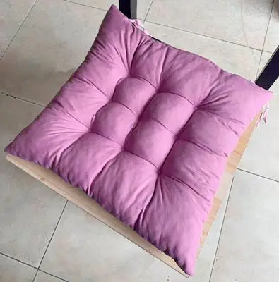 Зимняя теплая подушка на спинку стула, однотонный коврик для офисного сиденья, накладки на ягодицы 38*38 см, подушка для дивана, Подушка для домашнего декора - Цвет: xiangyuzi