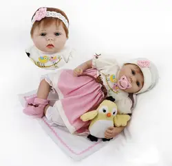 55 см реборн силиконовая для куклы reborn Реалистичного кукла ручной работы новорожденного игрушка Подарки для девочек сном игрушки игровой
